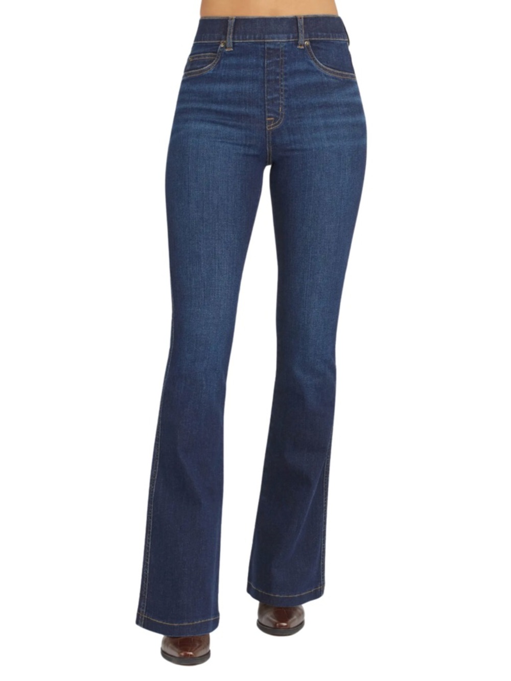 Spanx Pull-On Flare Jeans - Dark Indigo - Medium